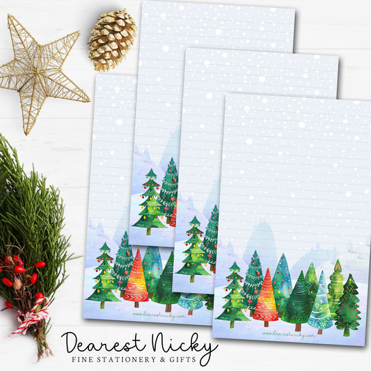 Christmas Trees Letter Writing Paper