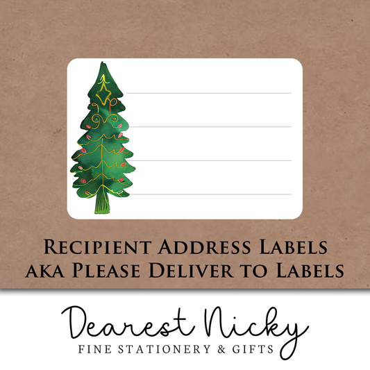 Christmas Trees Mailing Address Labels - Set of 16