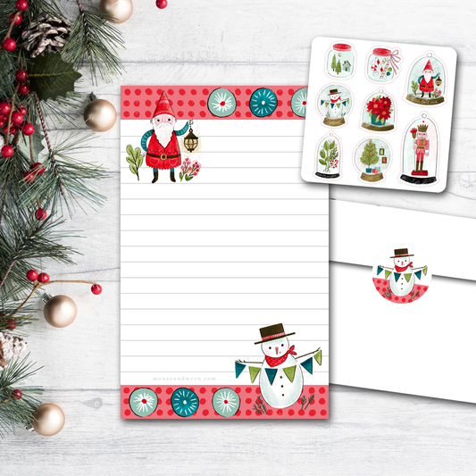 Christmas Whimsy Stationery Set for Kids