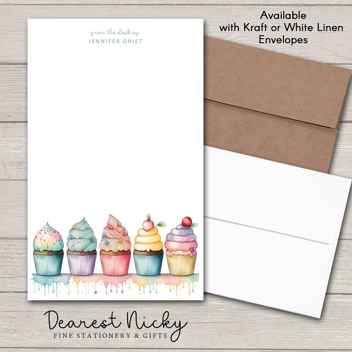 Cupcakes Personalized Notepad - 30 sheets