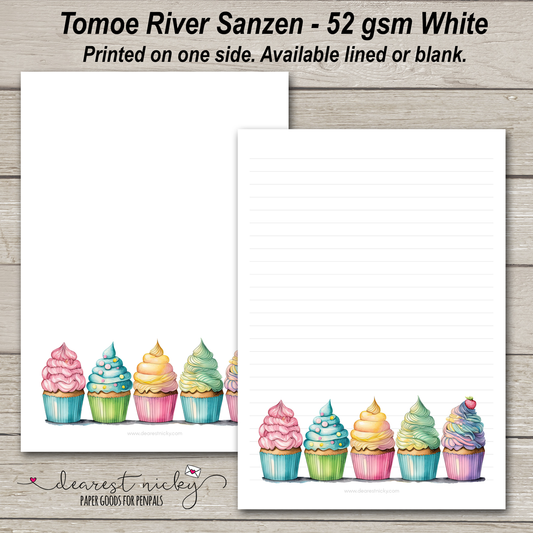 Cupcakes Letter Writing Paper - 52 gsm Tomoe River Sanzen