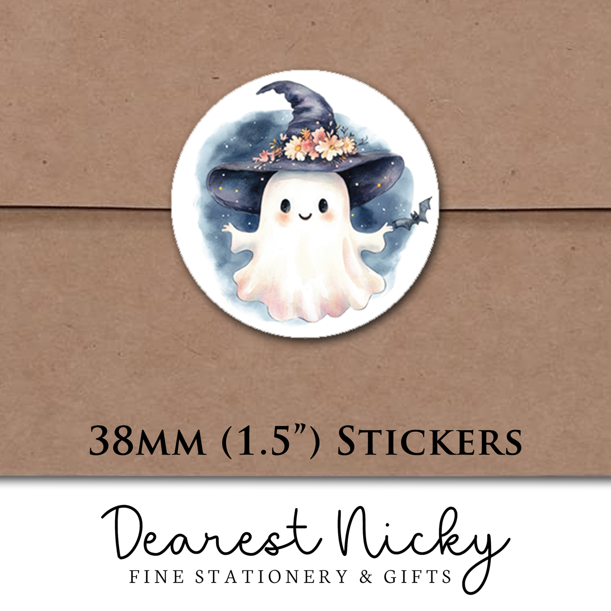 Cute Ghost Envelope Seals - Set of 30 Stickers