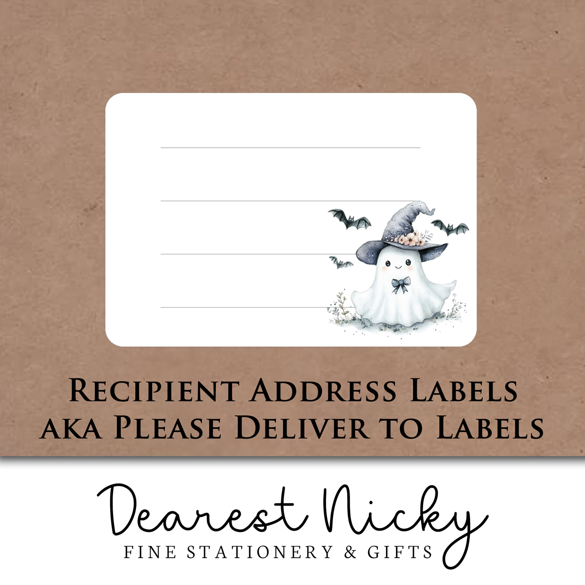 Cute Ghost Address Labels - Set of 16