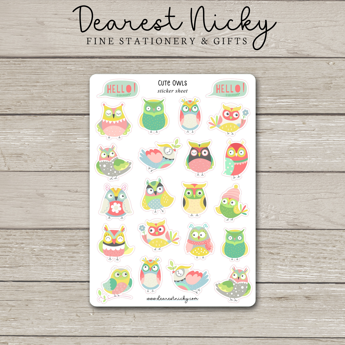 Cute Owls Stickers