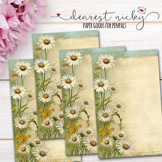 Daisies Letter Writing Paper
