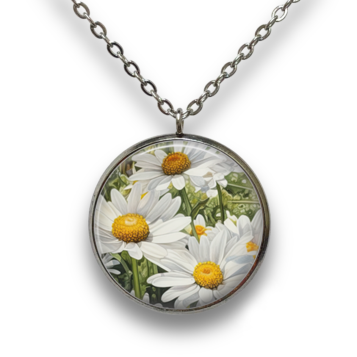 Daisies Pendant with Necklace