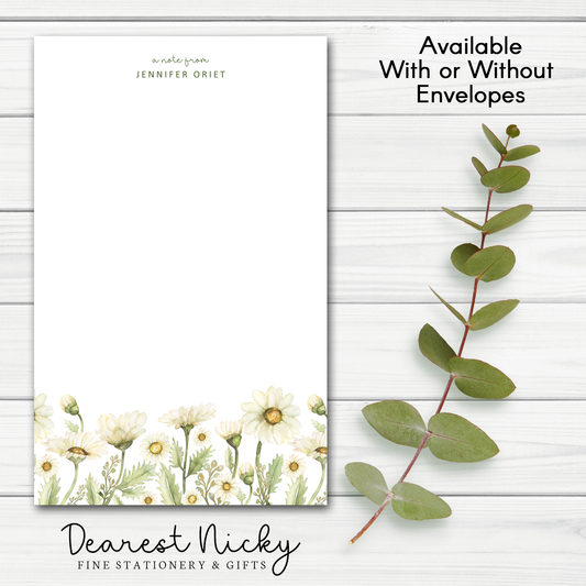Daisies Personalized Notepad - 30 sheets