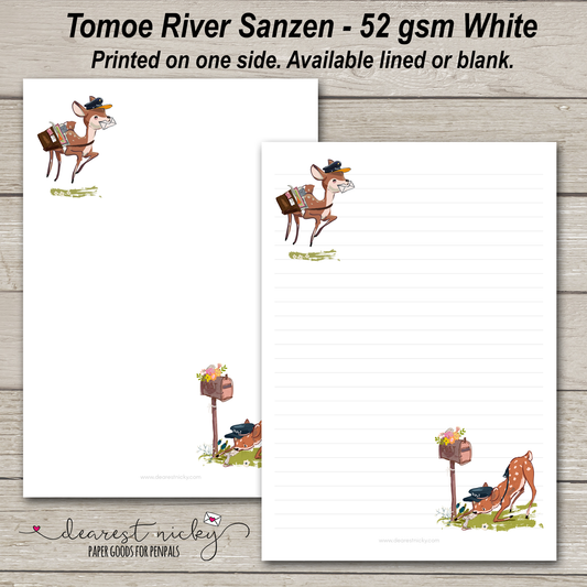 Deer Postman Letter Writing Paper - 52 gsm Tomoe River Sanzen