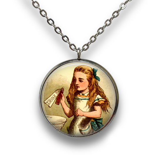 Drink Me Pendant with Necklace