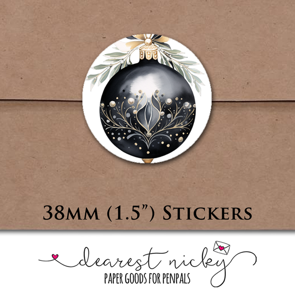 Elegant Christmas Envelope Seals <br> Set of 30 Stickers
