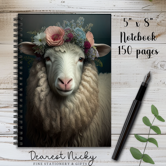 Ewe 150 Page Wire Bound Notebook - Blank or Lined