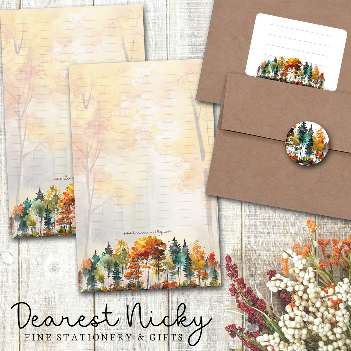 Fall Forest Letter Writing Set