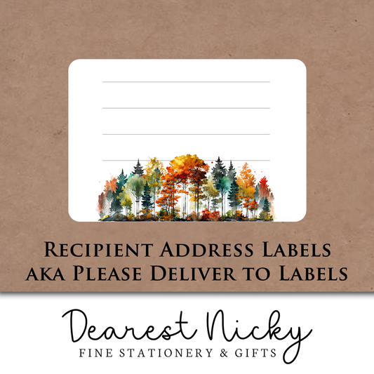 Fall Forest Mailing Address Labels - Set of 16