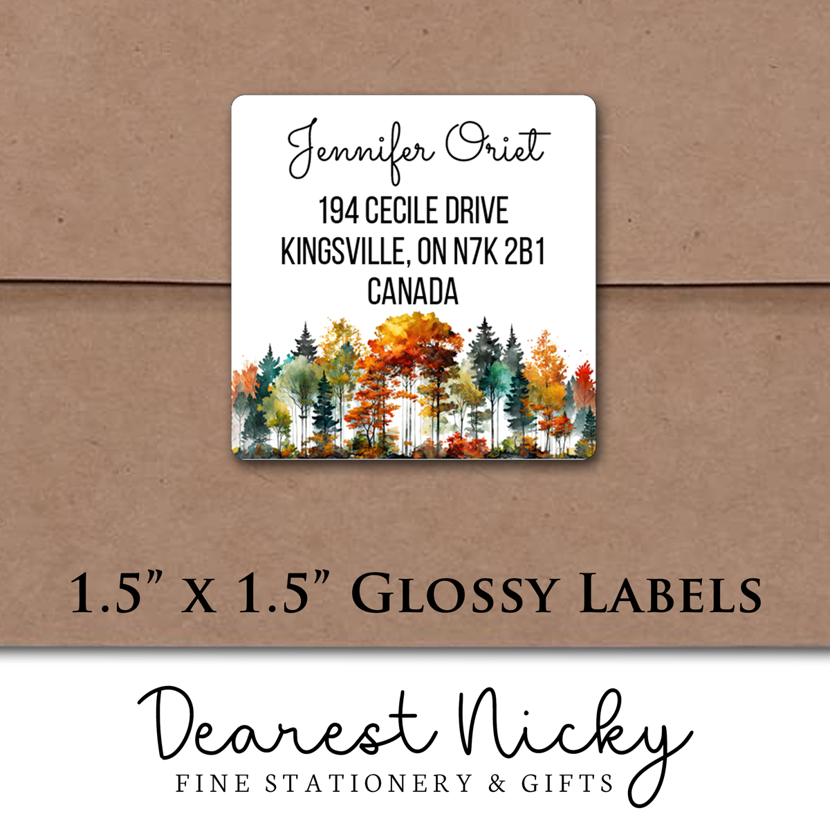 Fall Forest Custom Return Address Labels - Set of 24