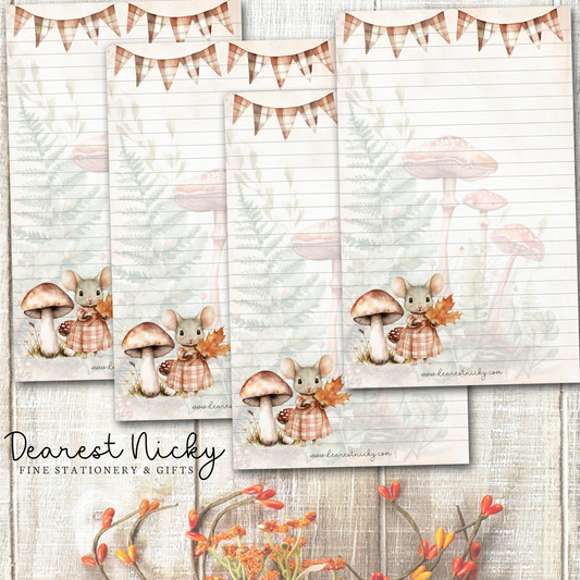 Fall Mouse Letter Writing Paper