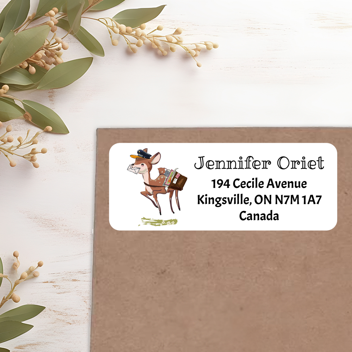 Forest Mail Delivery Custom Return Address Labels - Set of 30