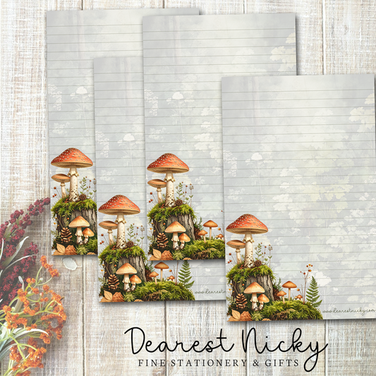 Forest Mushrooms Letter Writing Paper