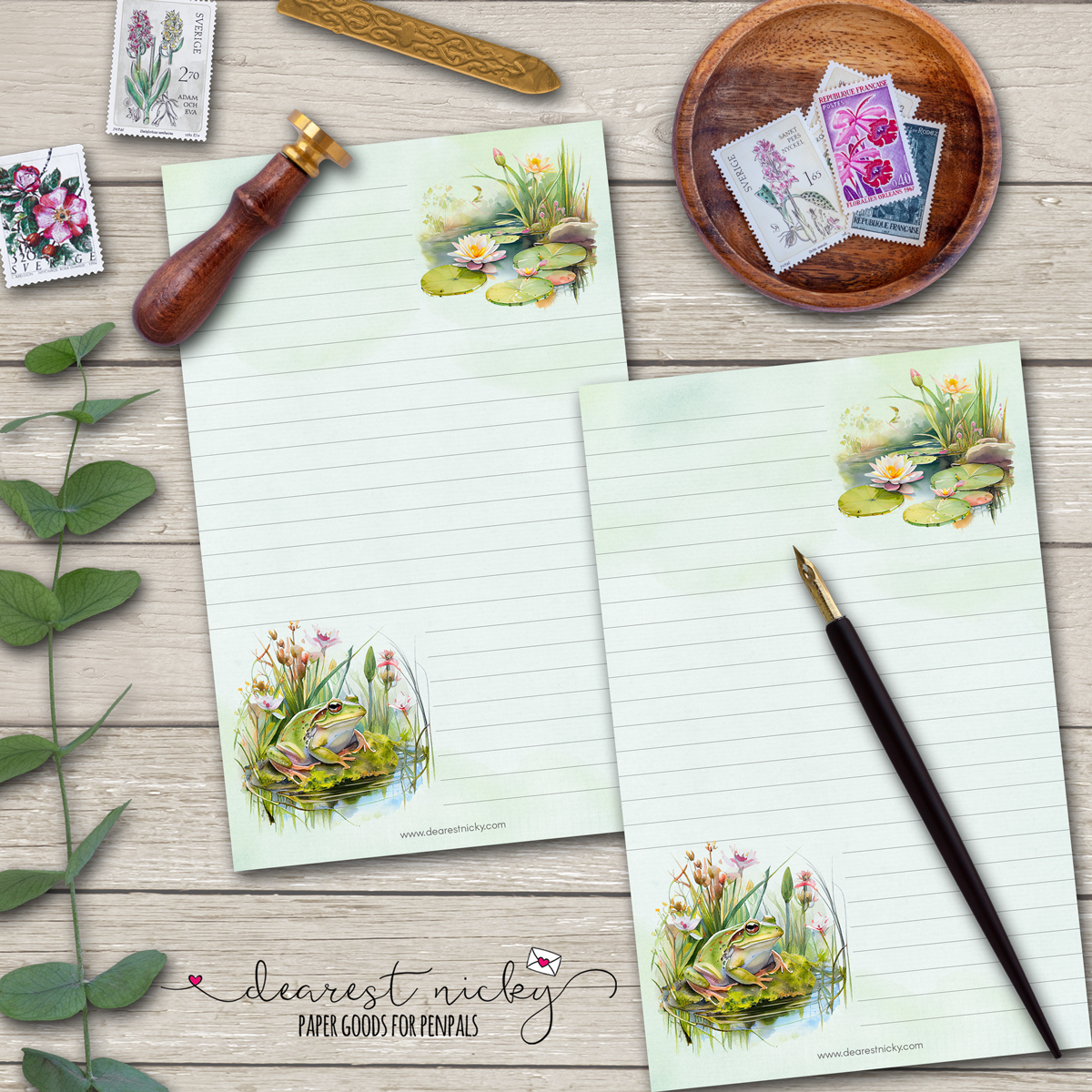 Frog Pond Letter Writing Paper