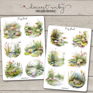 Frog Pond Stickers - 2 Sheets