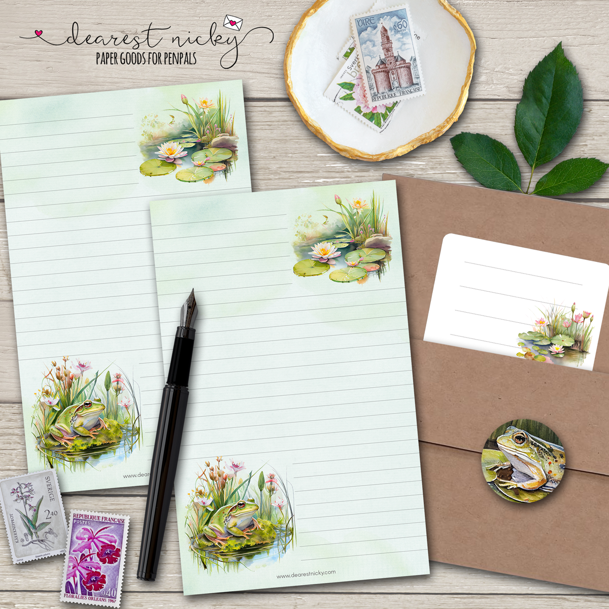 Frog Pond Letter Writing Set