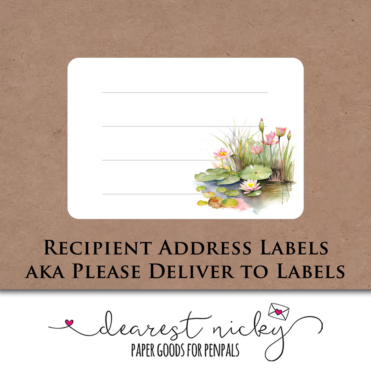 Frog Pond Mailing Address Labels - Set of 16