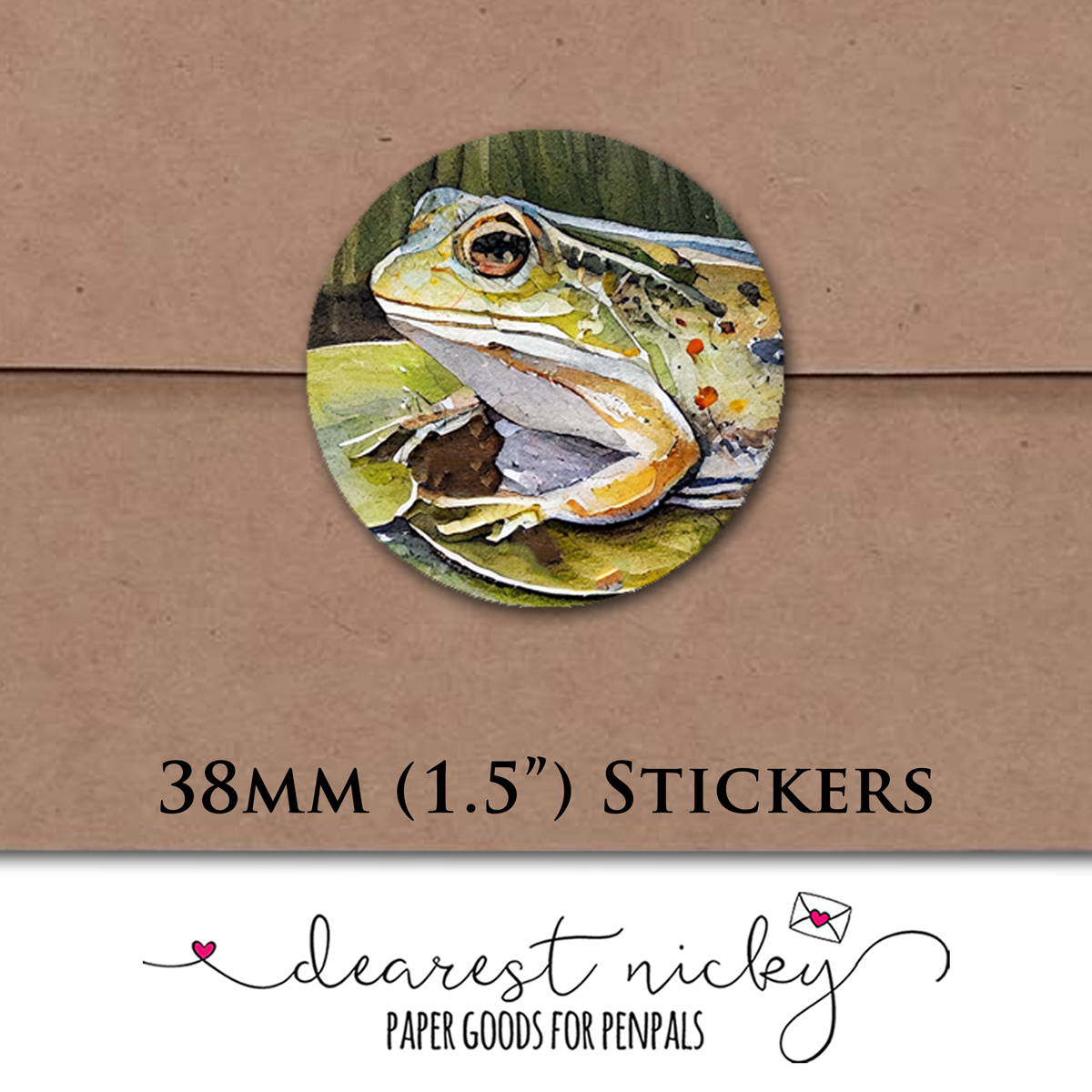 Frog Pond Envelope Seals - Set of 30 Stickers