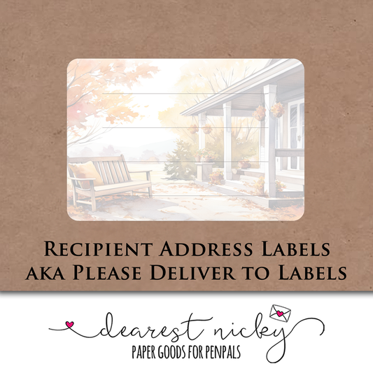 Front Porch Mailing Address Labels - Set of 16