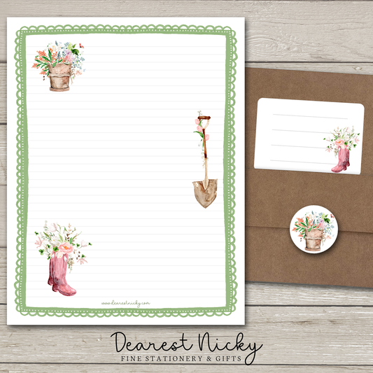 Gardening Large Letter Writing Set - 8½ x 11