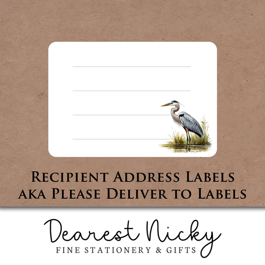 Great Blue Heron Address Labels - Set of 16