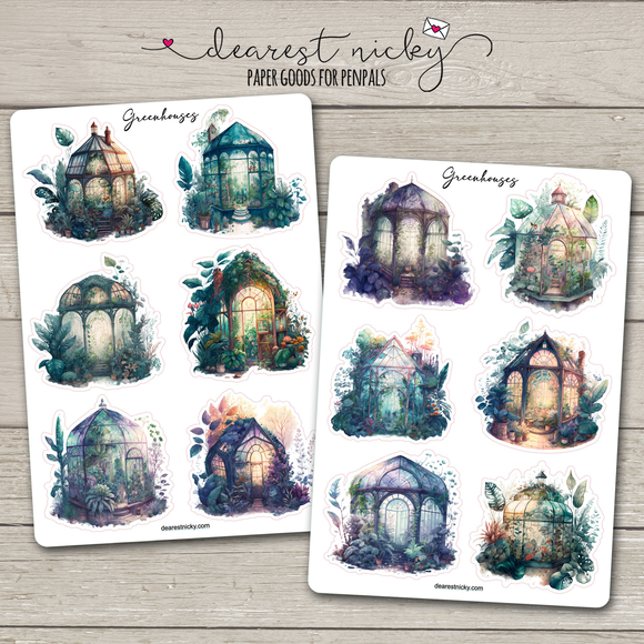 Greenhouses Stickers - 2 Sheets