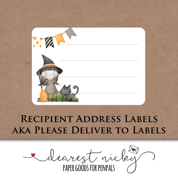 Trick or Treat Mailing Address Labels <br> Set of 16