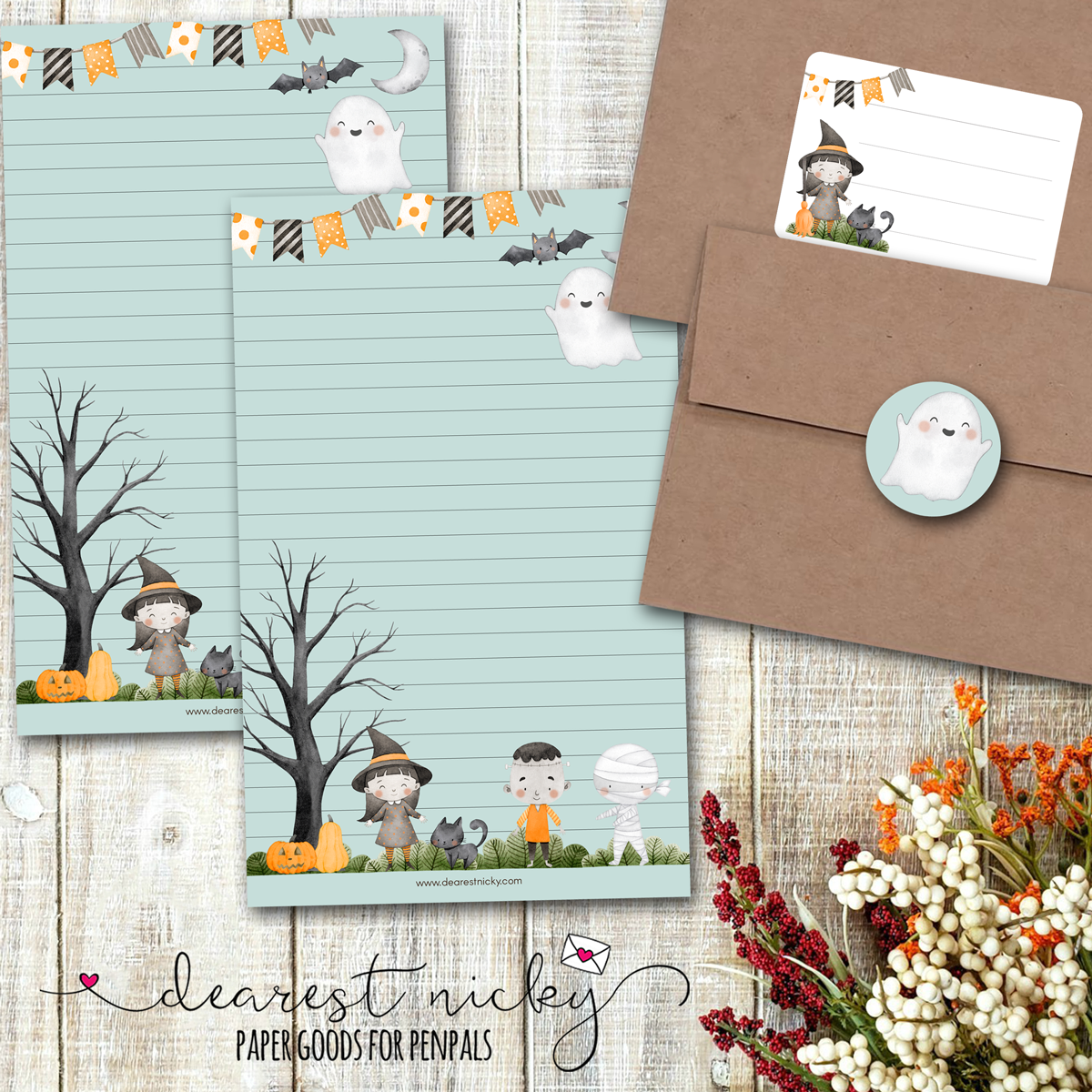 Nicky Writing Trick or Treat Letter Writing Set – Dearest Nicky