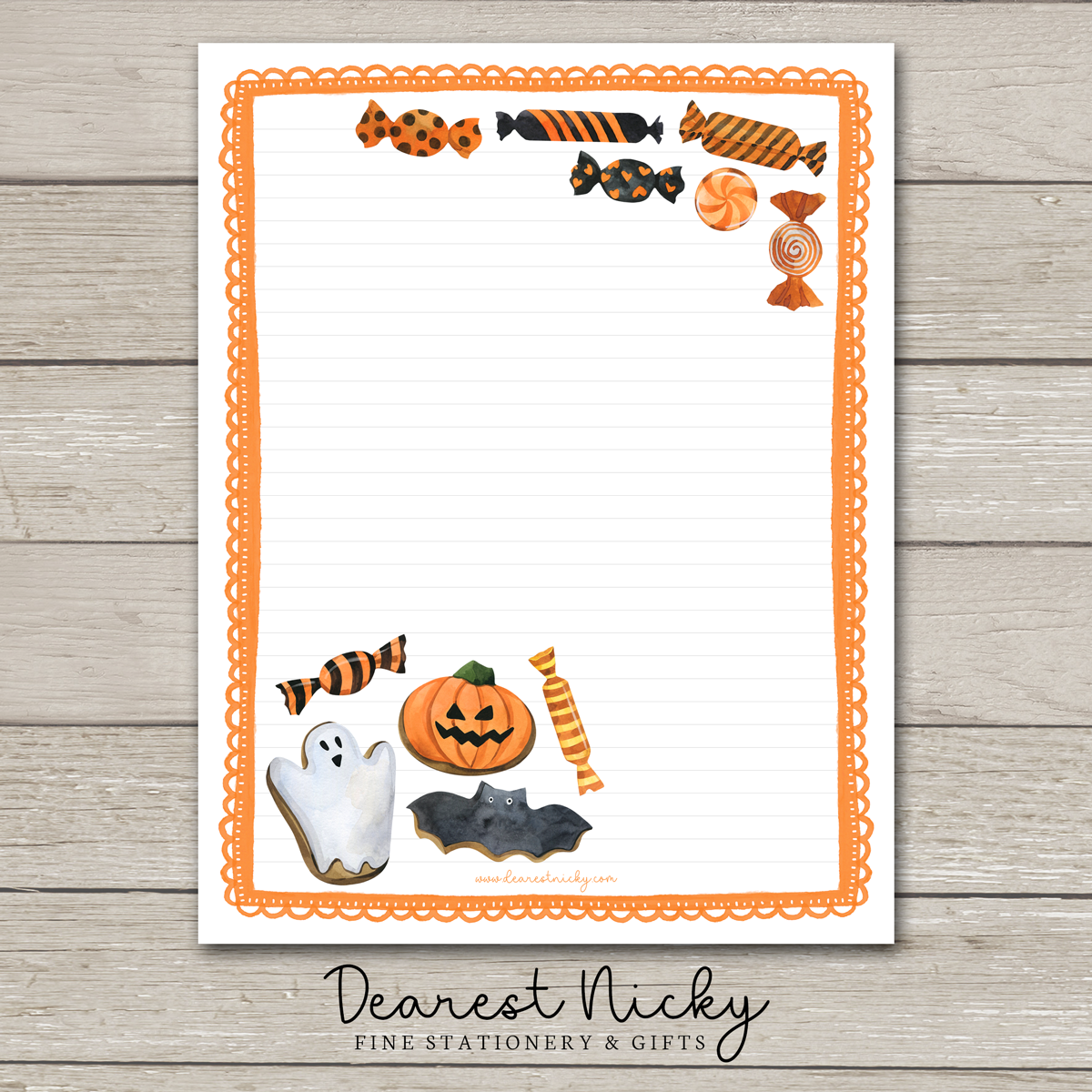 Halloween Treats Large Letter Writing Paper - 8½ x 11