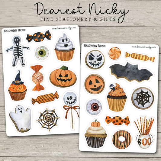 Halloween Treats Stickers - 2 Sheets