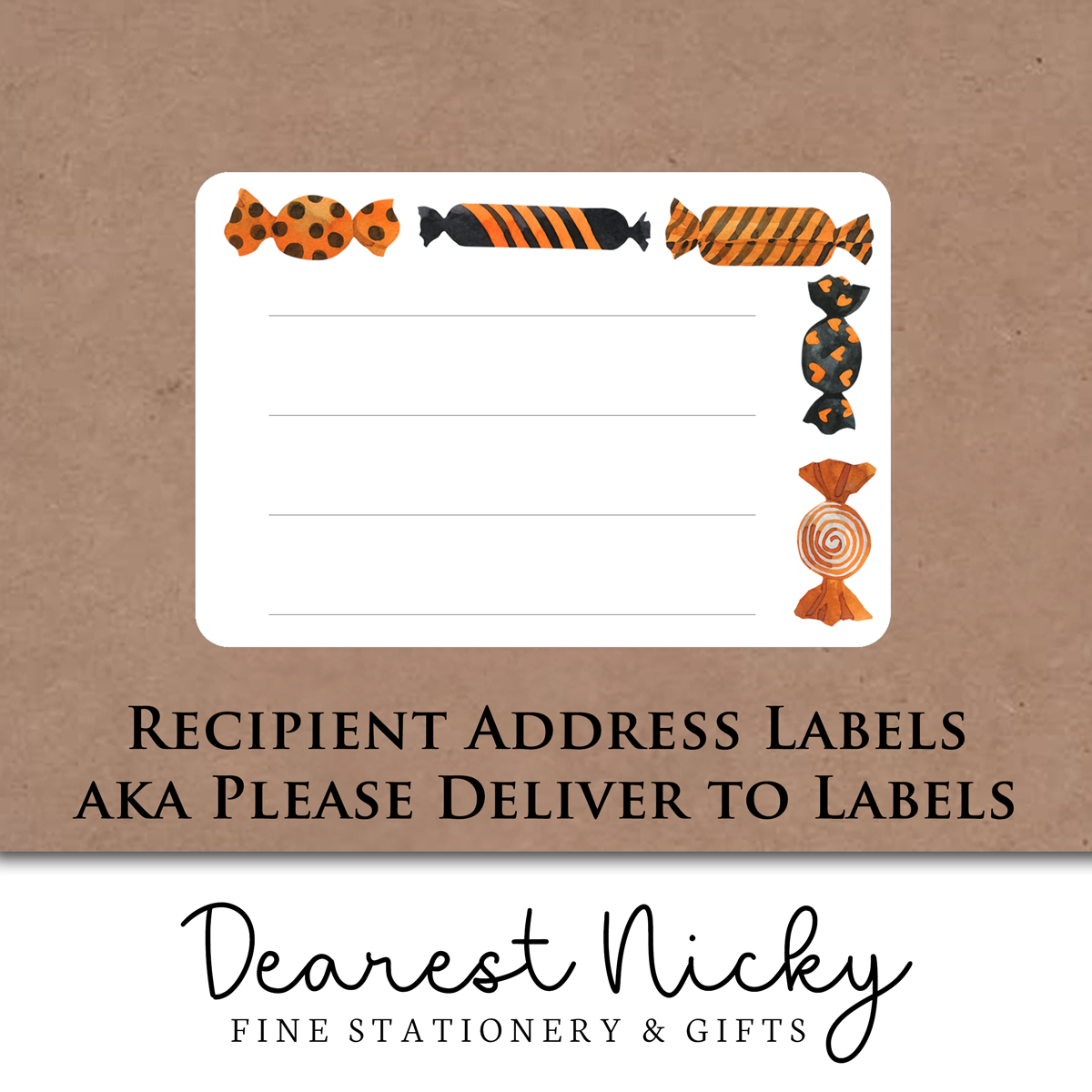 Halloween Treats Address Labels - Set of 16