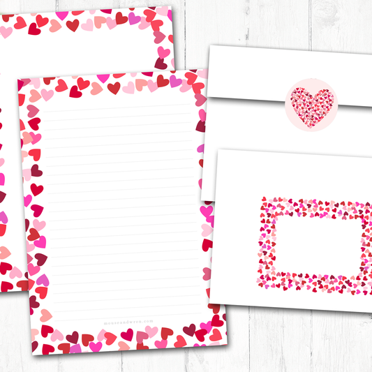 Hearts Letter Writing Set