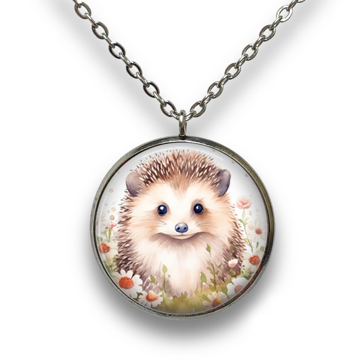 Hedgehog Pendant with Necklace