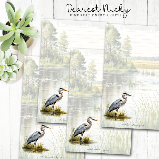 Great Blue Heron Letter Writing Paper