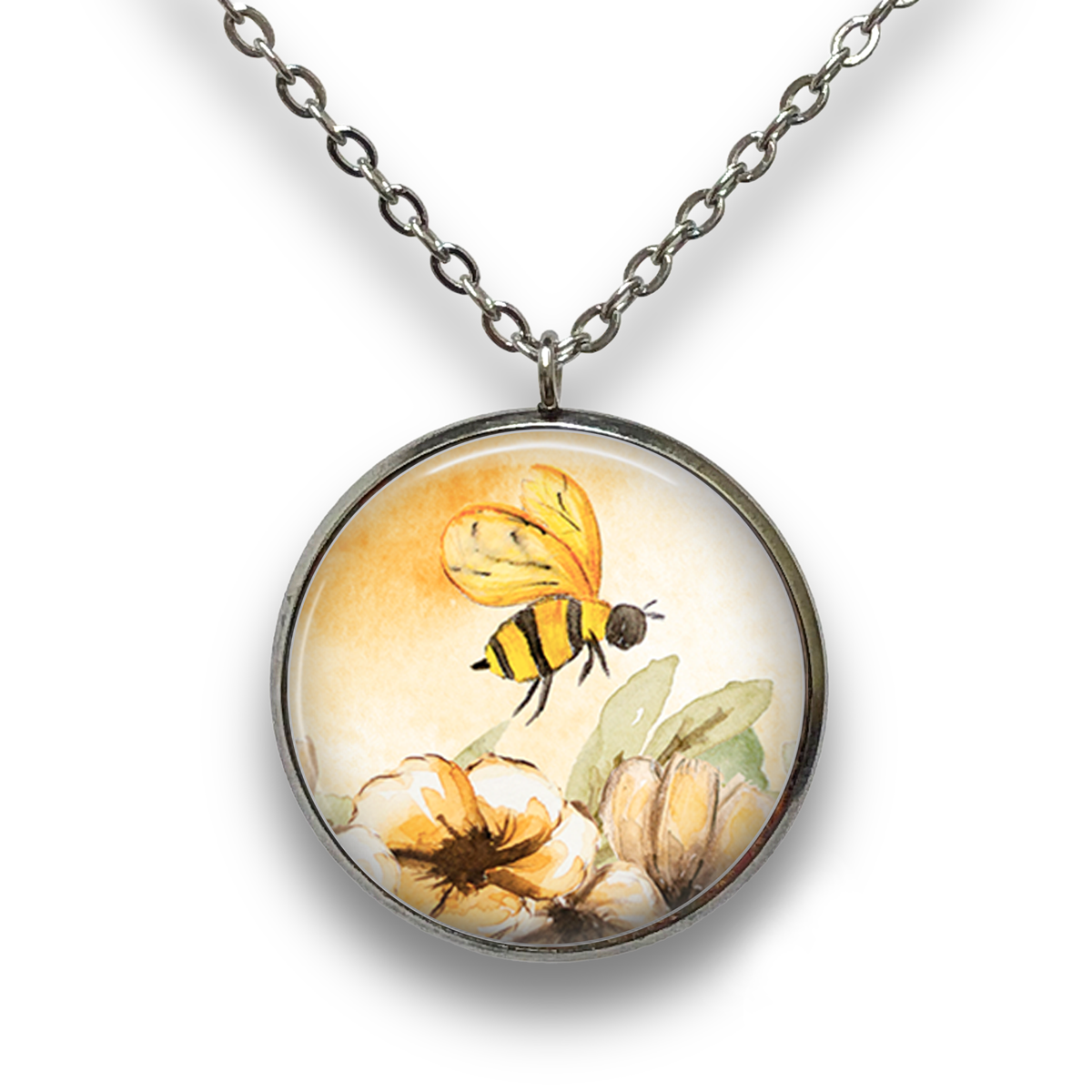 Honey Bee Pendant with Necklace