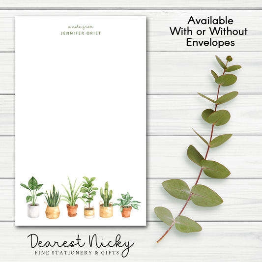 House Plants Personalized Notepad - 30 sheets