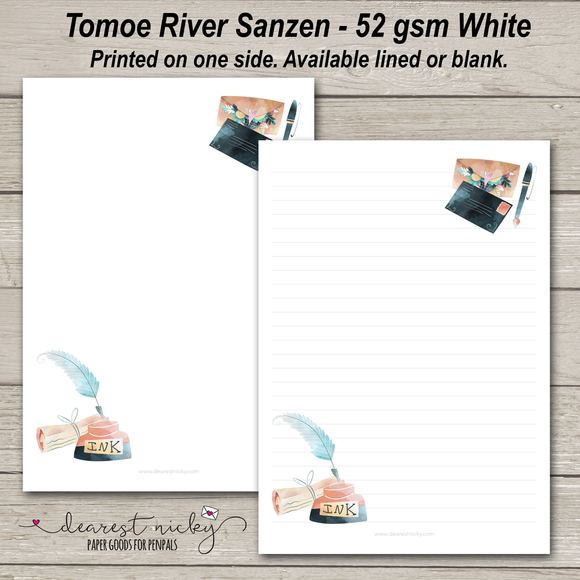 Inkwell Letter Writing Paper - 52 gsm Tomoe River Sanzen
