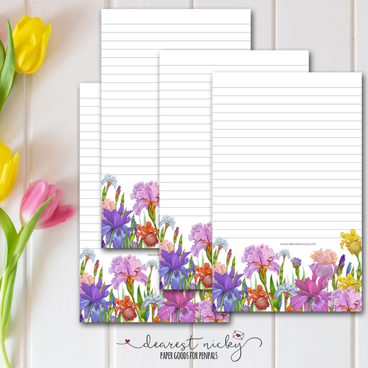 Irises Letter Writing Paper