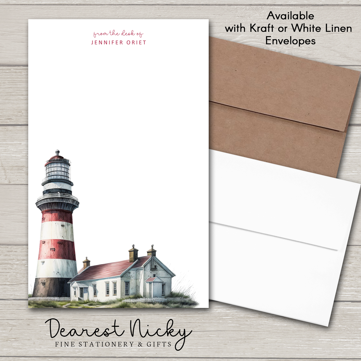 Lighthouse Personalized Notepad - 30 sheets