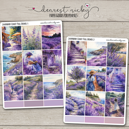 Lavender Coast Full Box Stickers - 2 Sheets