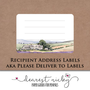 Lavender Pasture Mailing Address Labels <br> Set of 16