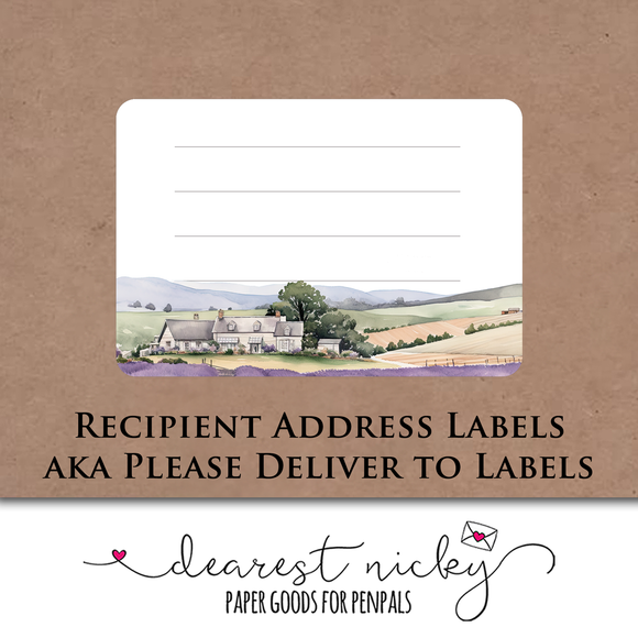 Lavender Pasture Mailing Address Labels <br> Set of 16