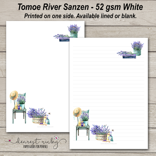 Papier à lettres lavande - 52 g/m² Tomoe River Sanzen