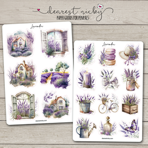 Lavender Stickers - 2 Sheets