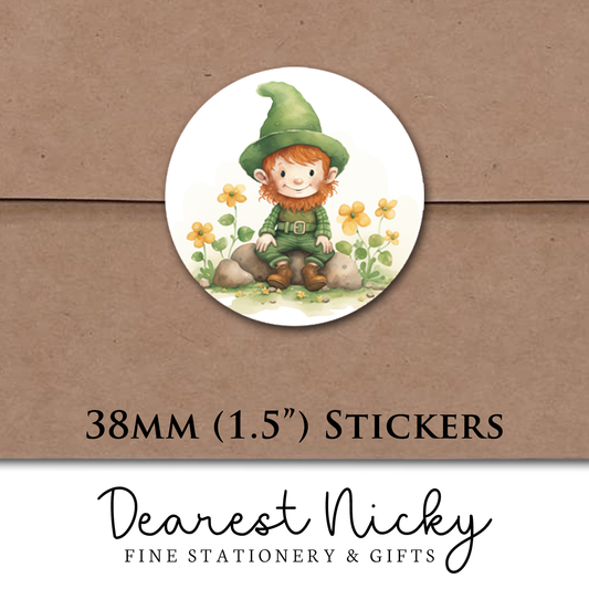 Leprechaun Envelope Seals - Set of 30 Stickers