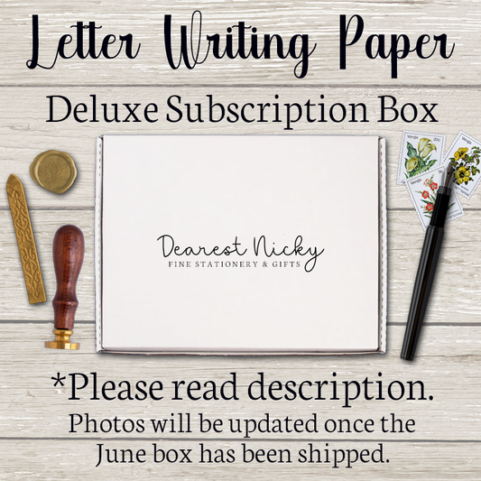 Double Sided Letter Writing Paper Deluxe Subscription Box